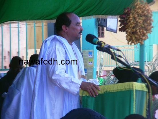 الرئيس يلقي خطابه أمام سكان آدرار 
