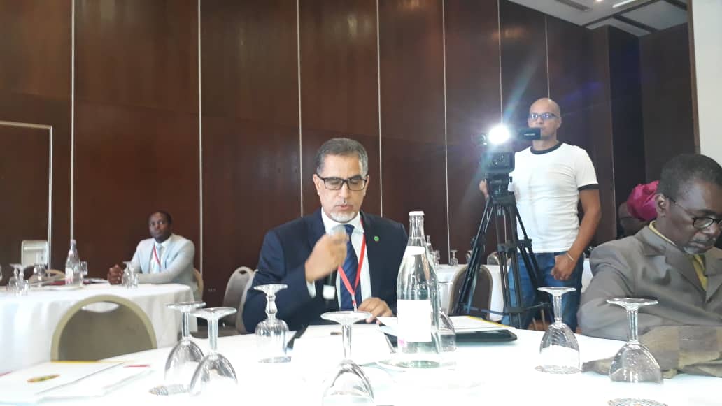 رئيس السلطة العليا للصحافة والسمعيات البصرية "الهابا" حمود ولد امحمد خلال كلمته في المؤتمر